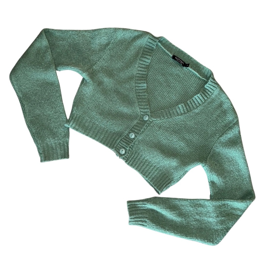 Green Cropped Sweater